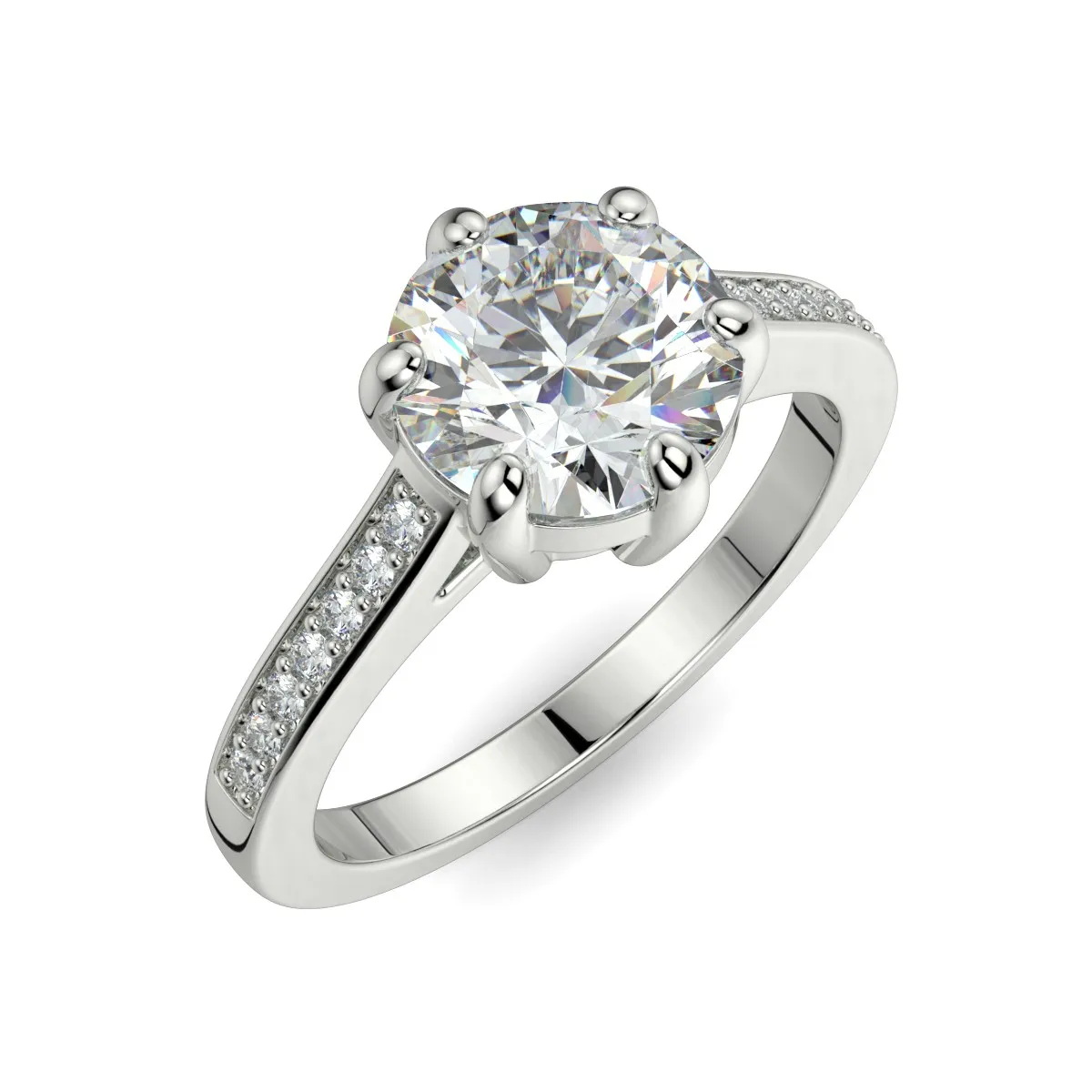 “Tilia” Brilliant Round Pavé Engagement Ring 